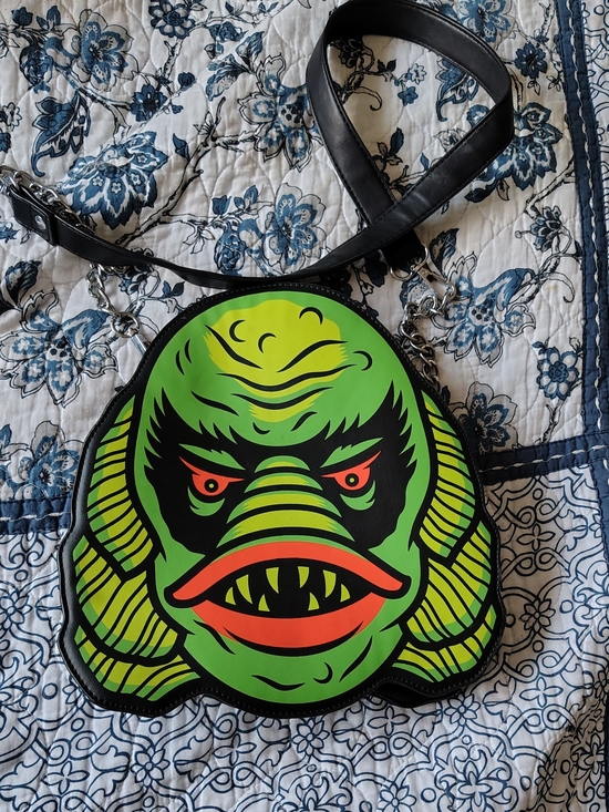 Sourpuss Handbags - Sourpuss Creature From The Black Lagoon Graphic Crossbody Bag with Black Strap